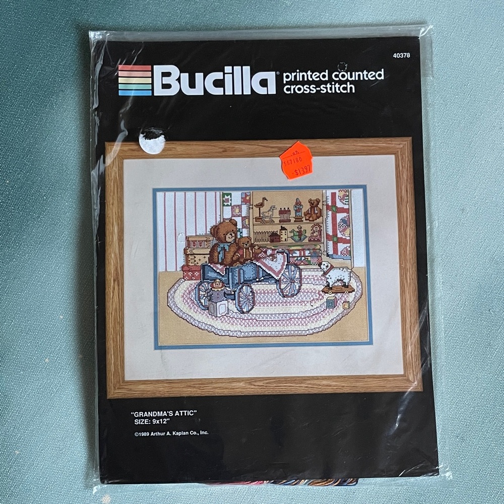Bucilla Vintage Counted Cross Stitch Kit Grandma’s Attic 9” by 13”
